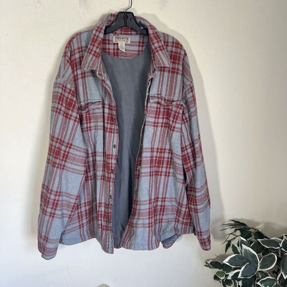 Duluth Trading Co Shirt Jacket Mens 4XL Snap Flannel Fleece Lined Shacket Thick - Picture 1 of 4